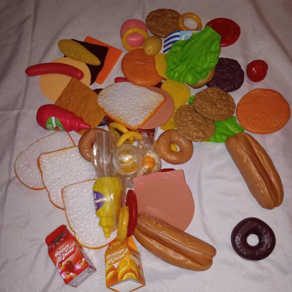 Fun Plastic Food Toy Bundle for Kids | Pretend Play Kitchen Accessories - Picture 1 of 2
